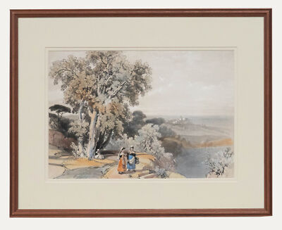 David Roberts after James Duffield Harding - Lithographie, Castel Gandolfo