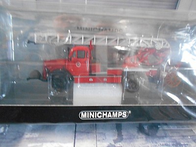 MERCEDES-BENZ L 3500 LKW Truck DL17 1950 Feuerwehr BENSHEIM Minichamps SP 1:43 