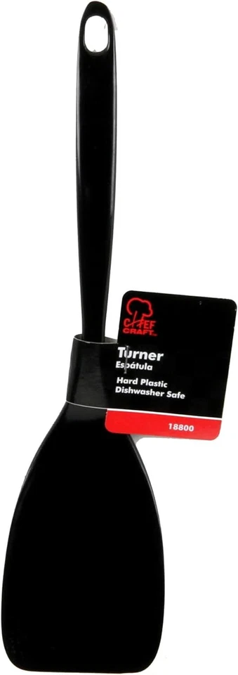 Chef Craft Basic Melamine Turner/Spatula, 11.25 inch, Black - Image 2 of 3