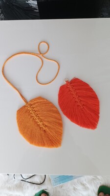 Makramee Blatt Boho Wandbehang