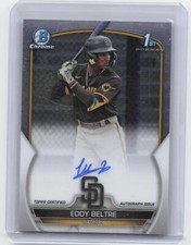 2023 Bowman Chrome #CPA-EB Eddy Beltre 1st Chrome Prospect Auto