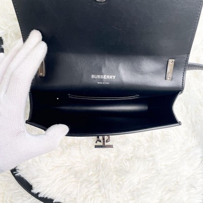 Authentic Burberry shoulder bag with silver TB logo in black Authentic Burberry shoulder bag with silver TB logo in black