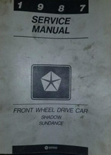 1987 Dodge Shadow Plymouth Sundance Service Shop Repair Manual Oem