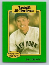 Bill Dickey 1987 Hygrade All-Time Greats #NNO New York Yankees Baseball Card