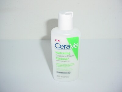 CeraVe Hydrating Cream-to-Foam Cleanser  Removes makeup 3oz