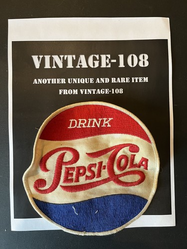 Vintage 30’s-40’s Drink Pepsi-Cola Soda Round Back Jacket Uniform Patch Large 7”