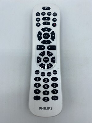 Philips 4 Device Universal Remote Control Pearl White