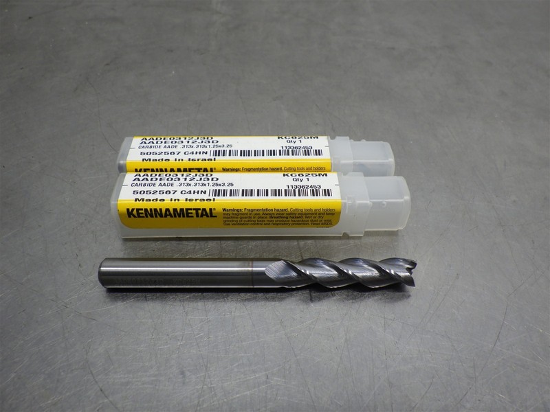 2 NEW! Kennametal Carbide .313" 3FL End Mill .313" SHK ADDE0312K3D KC625M