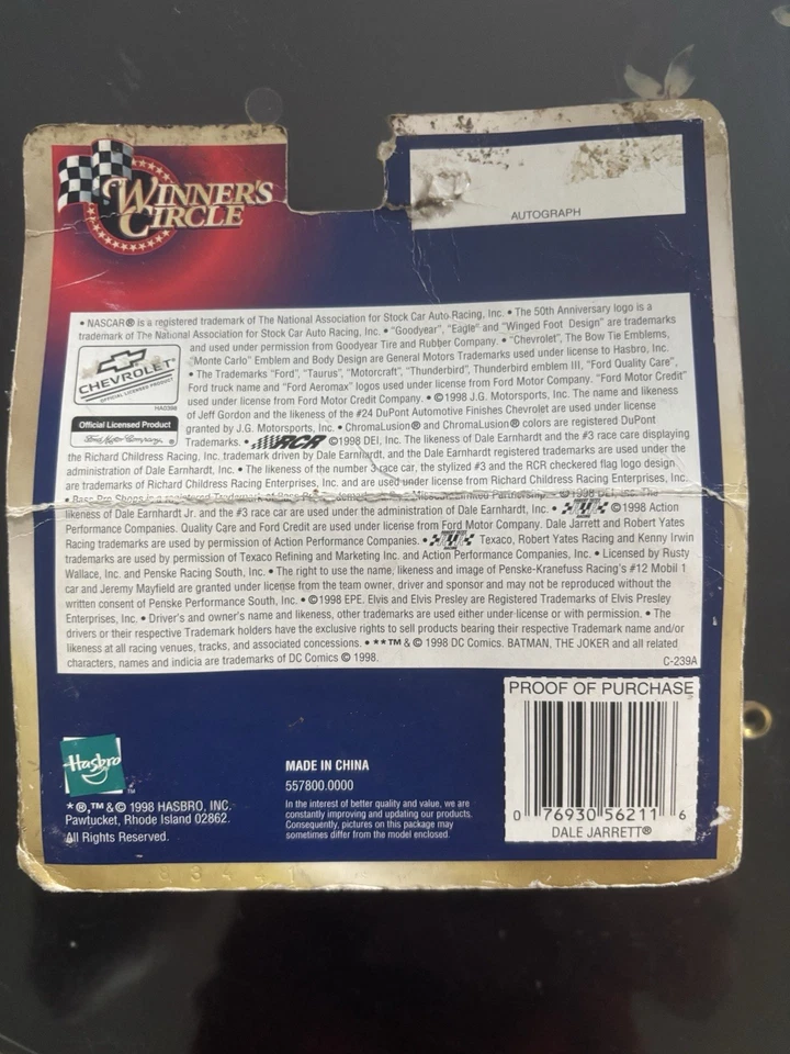 Dale Jarret 1998 Ford Taurus 1/43 Die Cast Model Bat Man Vs Joker New In Box - Image 2 of 2