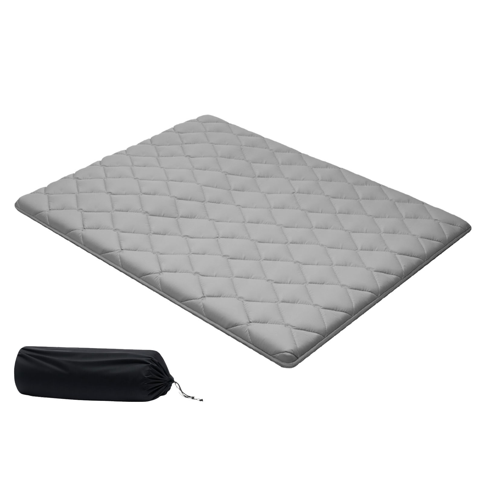 Futon japonais pliable taille queen Uimoso matelas tatami respirant et ferme gris