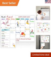 Stylish 15x11.5 Dry Erase Fridge Calendar with 9x7 Chore Pad - Gift Idea