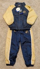 Vtg 90s Boys Toddler 3T 2 Piece University of Pittsburgh Windbreaker Suit. NWT