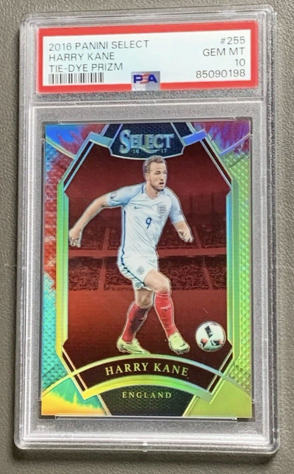 Harry Kane Soccer Cards 2022 Panini Prizm World Cup International Ink Autograph trading card — raw and PSA graded price guide