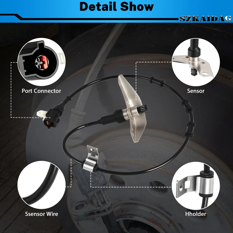 Sensor de velocidad de rueda ABS del lado del conductor delantero para Ford E250 E350 Super Duty 1999-2004 Foto 3 de 4