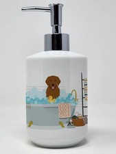 Mahogany Golden Retriever Ceramic Soap Dispenser Hand Soap Dispenser Pump