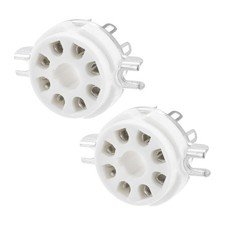 Paket von 2 8pin Steckdose Vakuumrohr Schutzrohr Stiftbuchse Verzinnt für KT66