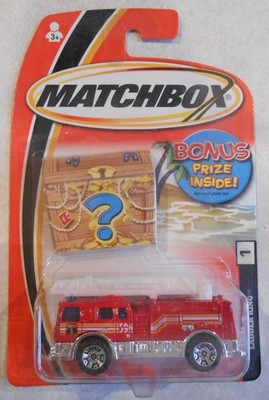 2004 Matchbox #1 Ladder King on original hanger card