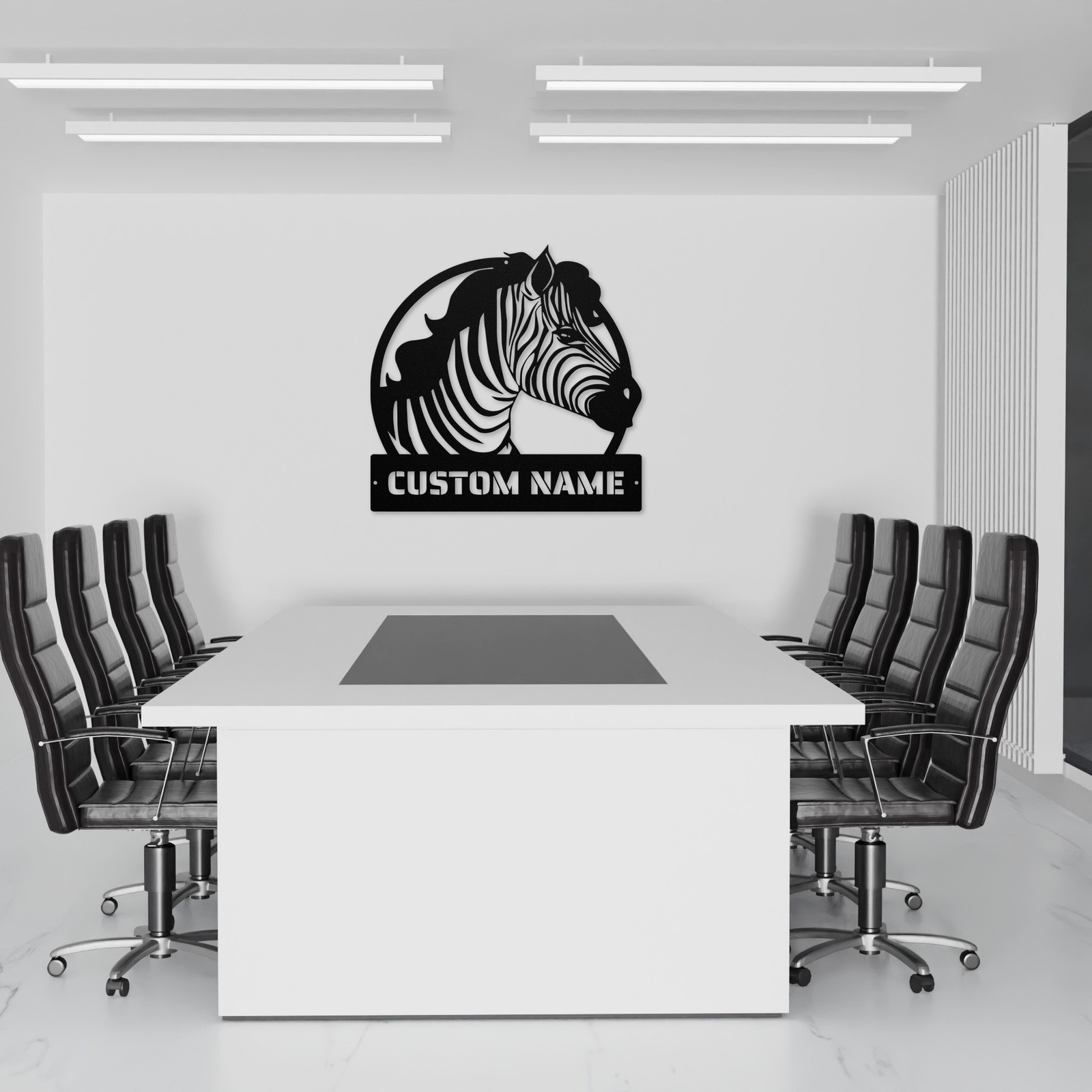 Personalized Zebra Head Metal Sign Custom Wild Animal Decor for Home Office Gift