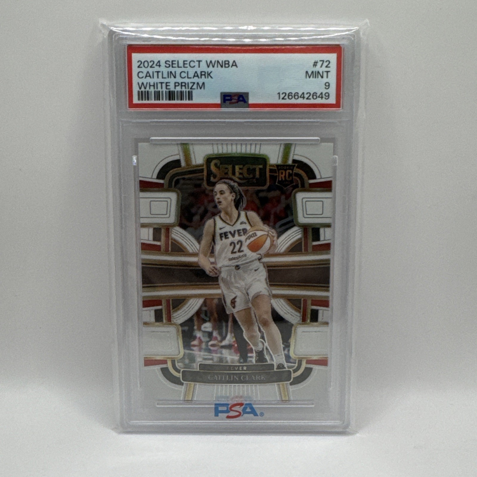 2024 Panini Select WNBA - Concourse Caitlin Clark #72 White Prizm /99 (RC) PSA 9
