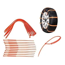 Adjustable Snow Chains - Anti-Skid Tire Cables for Most Cars - 6.5"