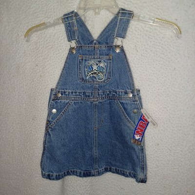 Reebok Orlando Magic NBA Toddler Girls 4T Denim Jeans Overall Jumper Skirt (JK)