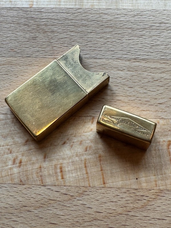 Vtg. 1930th Gillette Trade Mark Known The World Over Gold blade holder Box