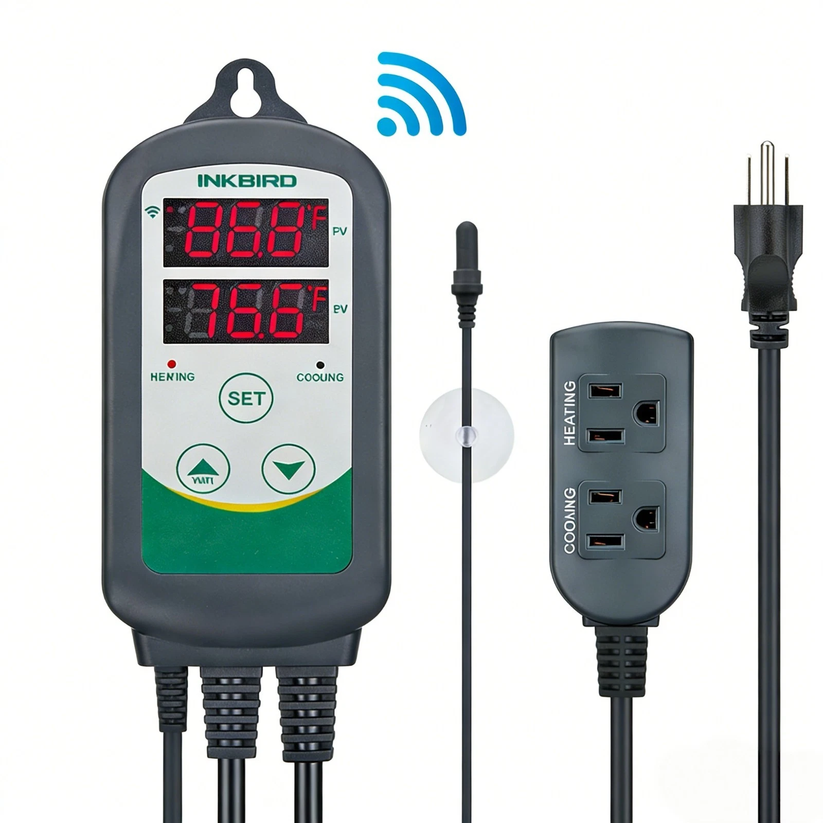 WiFi ITC-308 Digital Aquarium Thermostat Heater Cooler Tank Saltwater Dual Relay