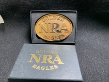 NRA Golden Eagles Belt Buckle with Original Box