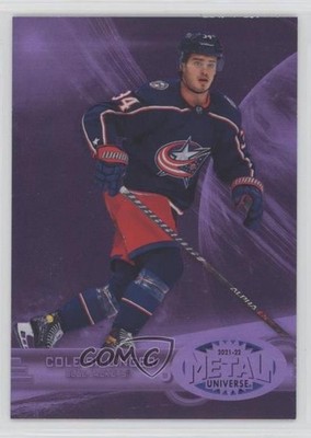 2021 Skybox Metal Universe Purple Spectrum 141/199 Cole Sillinger Rookie RC 0wp8