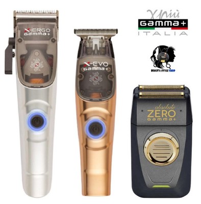 GAMMAPIU X-ERGO + X-EVO + ABSOLUTE ZERO HAIR CLIPPER ROLLER COMBO KIT