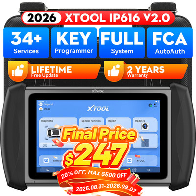 2026 XTOOL IP616 V2.0 OBD2 All System Scanner Diagnostic Tool Key Programmer