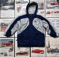 Adidas Kids Hooded Puffer Jacket Youth S 10  12 Blue Gray Winter Coat