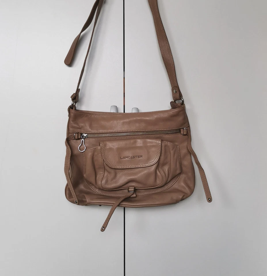 Sac bandoulière Lancaster Soft Vintage Nova marron – très bon état - Photo 1/4