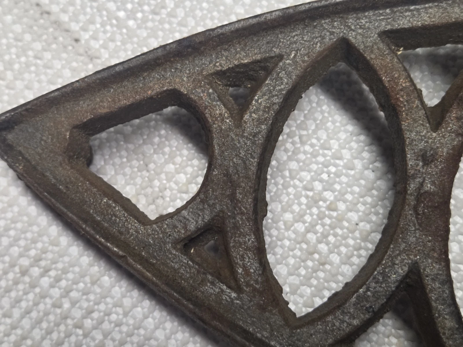 Antique Cast Iron Trivet Set of 2,  Openwork Design image 9