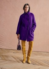 Sézane Wool Alpaca Mohair Coat Size 36