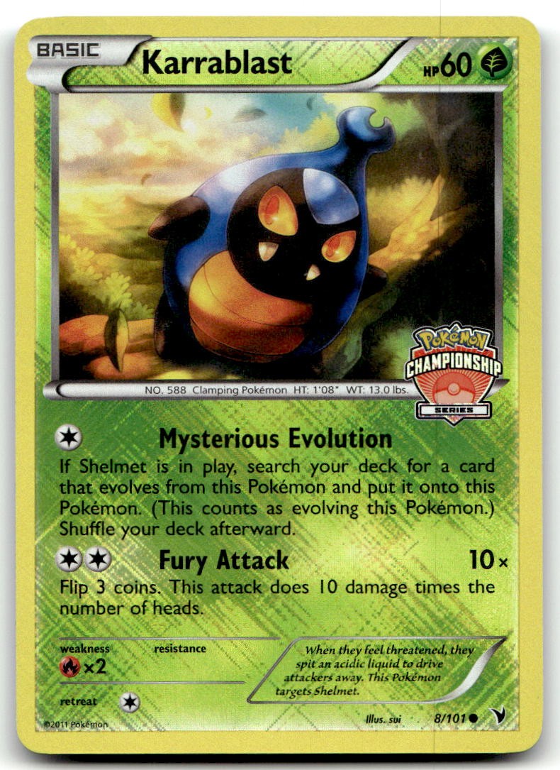 EXC-NM Crosshatch RH Karrablast #008/101 (League & Championship Cards)