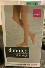 Medi Duomed Advantage Thigh High w/ TB Beige 20-30 Compression Stockings MEDIUM