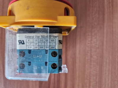 BACO PR 17 Elektro Hauptschalter 16A 600 VAC Maschinenschalter