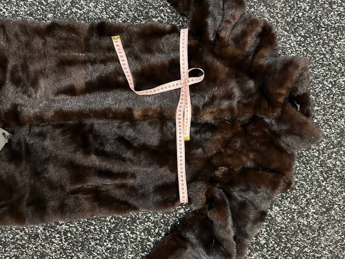 New Luxury Real Mink Fur Coat Velvet Chestnut 1201147 XS Detachable Hem Sleeves - Picture 19 of 23