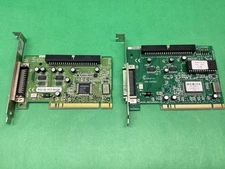 x2 Adaptec SCSI Controller PCI Card AHA-2940AU & AHA-2910B - UNTESTED - LOT OF 2