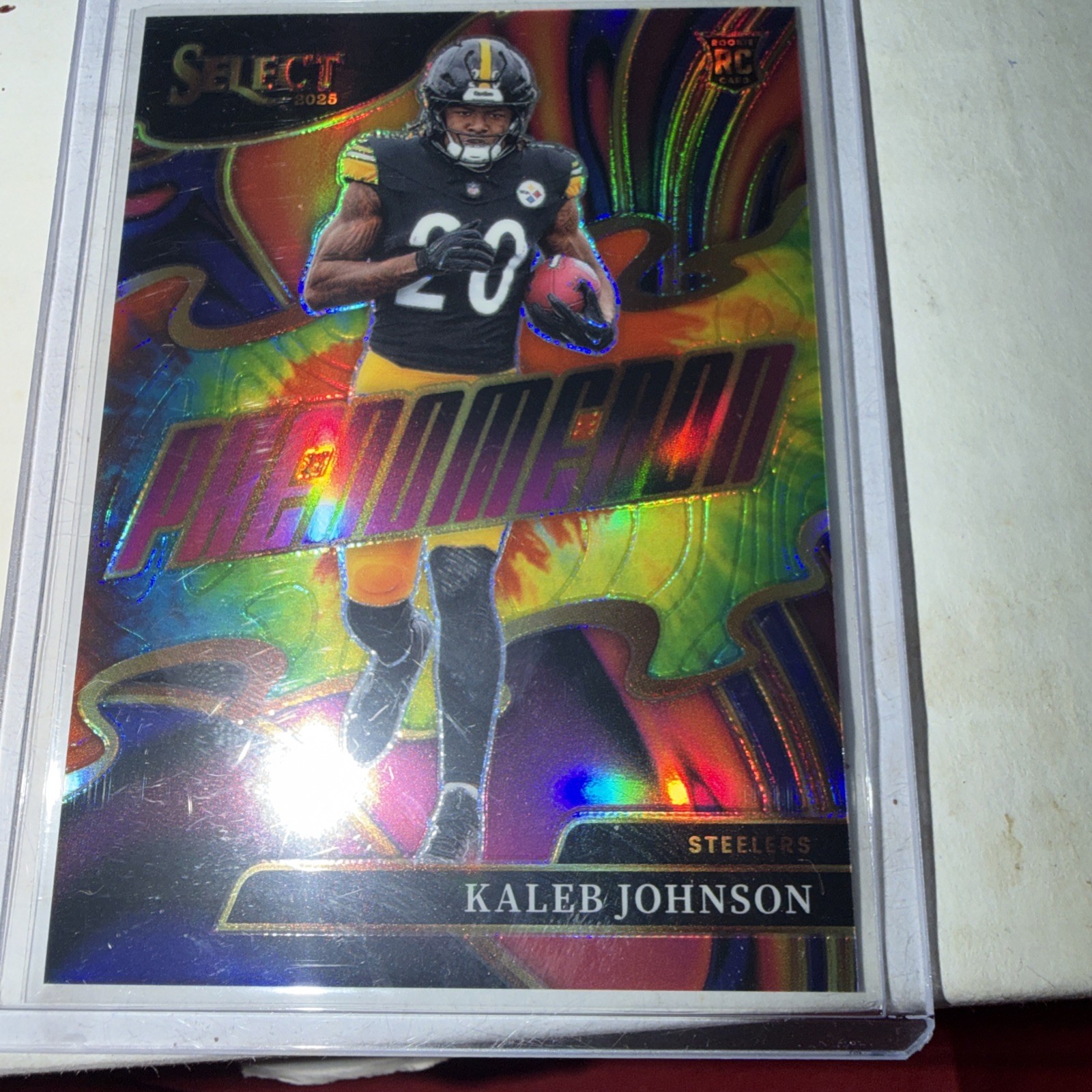 2025 Panini Select 23 Phenomenon Kaleb Johnson Tie dye /25