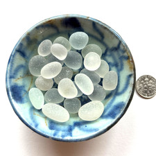 Surf Tumbled Sea Glass For Collectors for their Collection 24 RARE Chubby Eggs 
