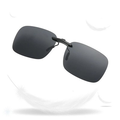 KLASSNUM Polarized Rimless Clip-On Sunglasses UV400 Anti-Glare Driving Unisex