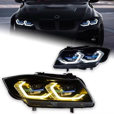 For BMW 3-Series E90 2005-2012 LED DRL Sequential Projector Headlights Assembly