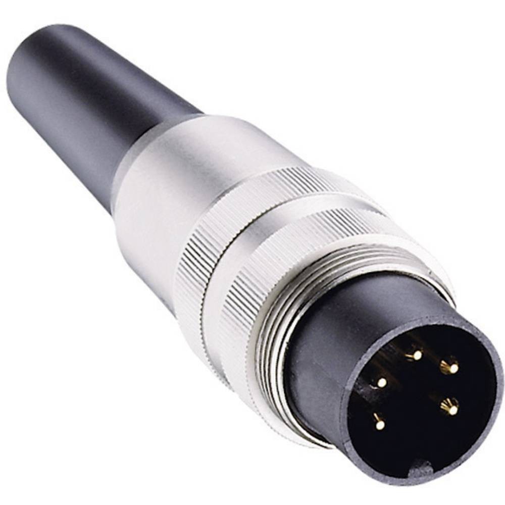 Lumberg SV 60 DIN-Rundsteckverbinder Stecker, gerade Polzahl: 6 Silber 1 St.