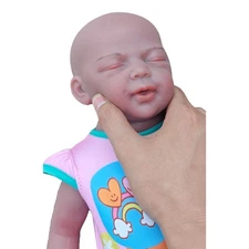 18.5" Sleeping Silicone Reborn Baby Girl Newborn Full Body Floppy Silicone Doll