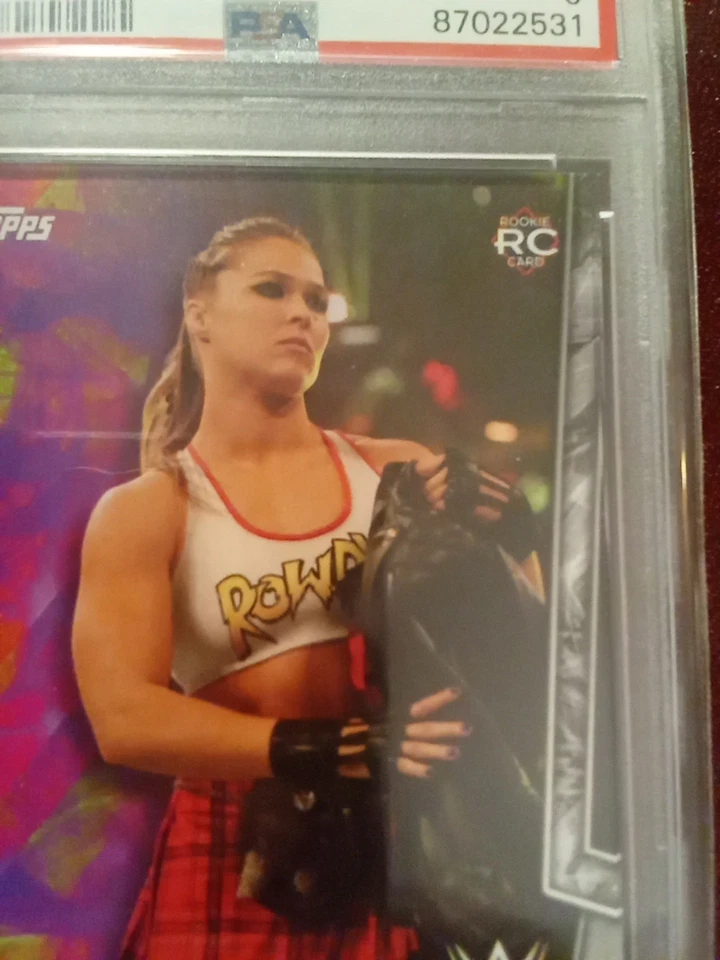 2018 Topps Wwe Ronda Rousey Then And Now Bronze PSA 9 - Image 2 of 4