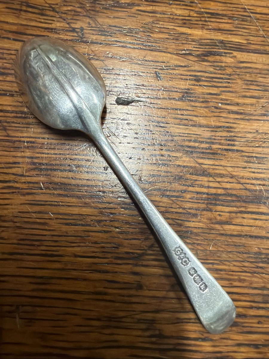 Sterling Silver Hanoverian Rat-tail Demi Taste Spoon Shef. 1927 – 12.4g 108mm