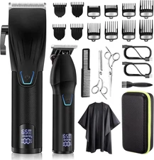 Professional Hair Clipper and Trimmer Set, Barber Clippers Set for Men Professio