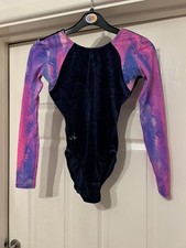 Body Milano Ragazze Ginnastica Velluto e Foil Taglia 34 Pollici, Età 13-15 Anni